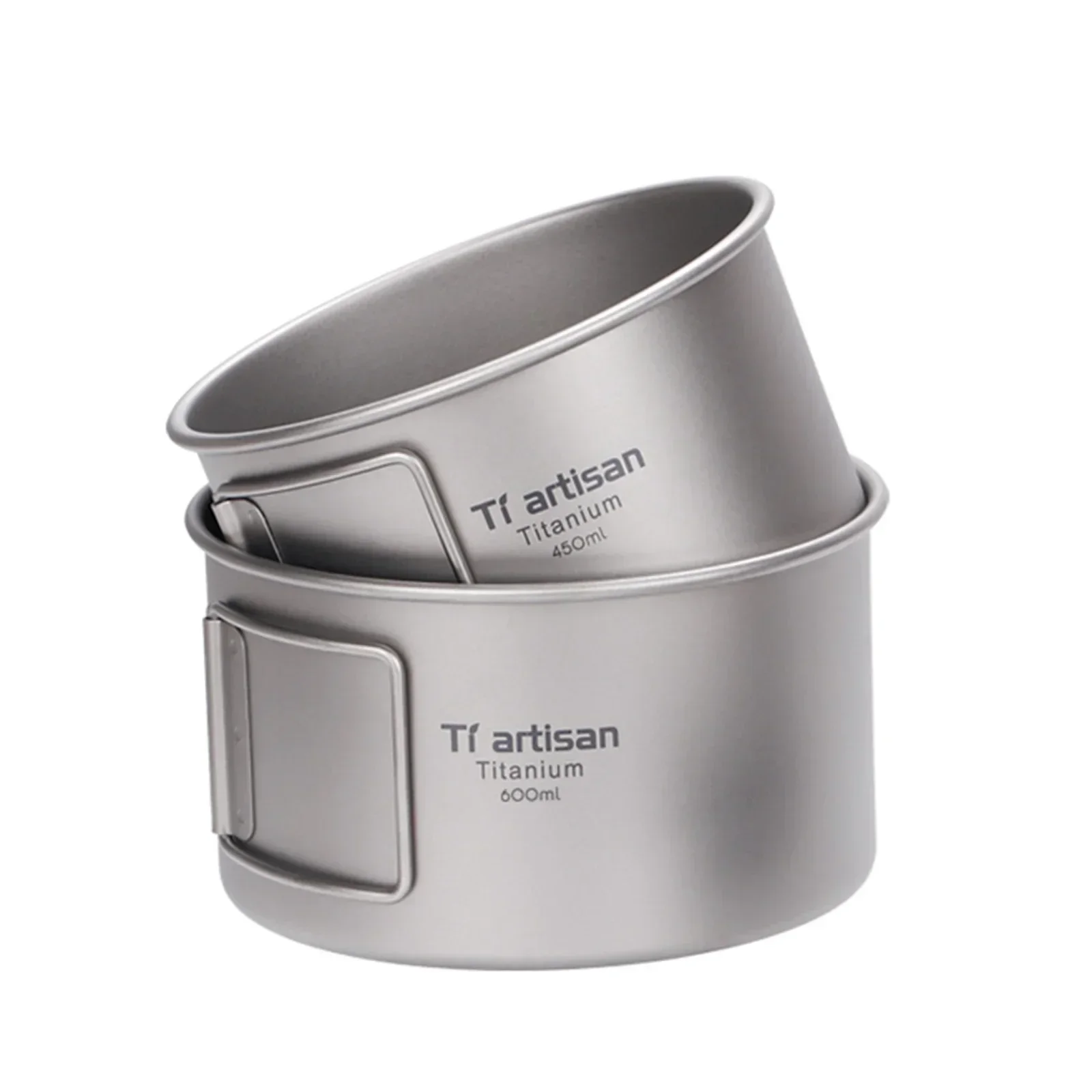 Camping Cooking Survival - Titanium Bowl With Folding Handle Camping