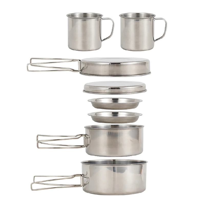 8pcs/Set Camping Cookware Mess - огляд і ціна Camping Cooking Set With Bag