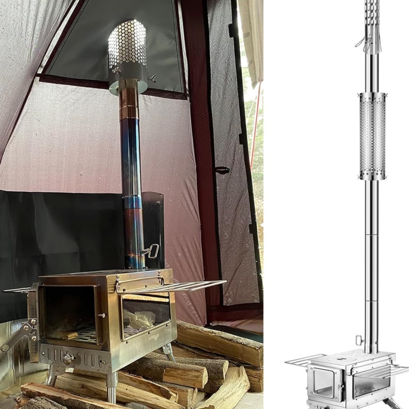 Camping Stove Pipe Stainless S - огляд і ціна Camping Cooking Wood Stove
