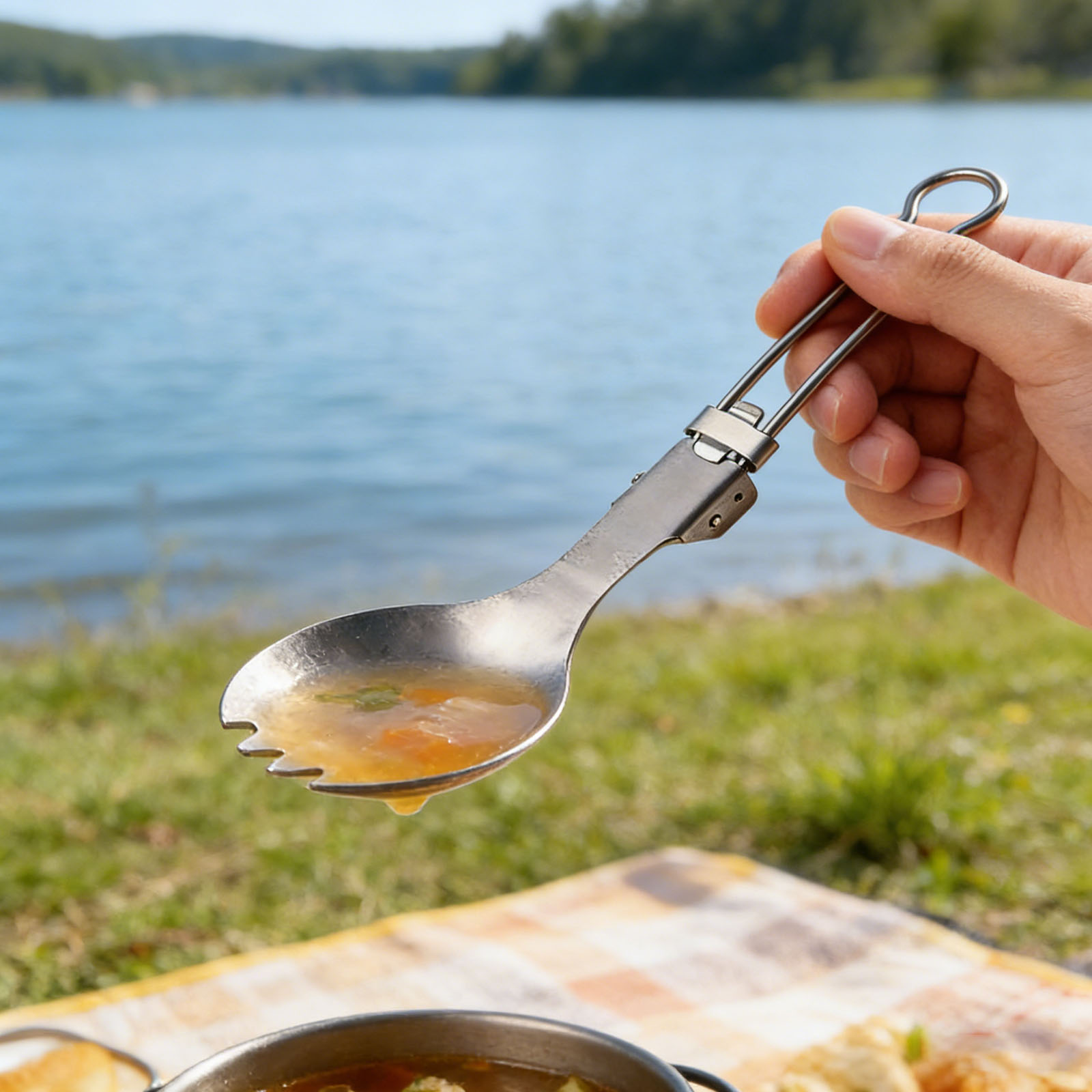1Set Stainless Steel Camping C - огляд і ціна Camping Cooking Sets