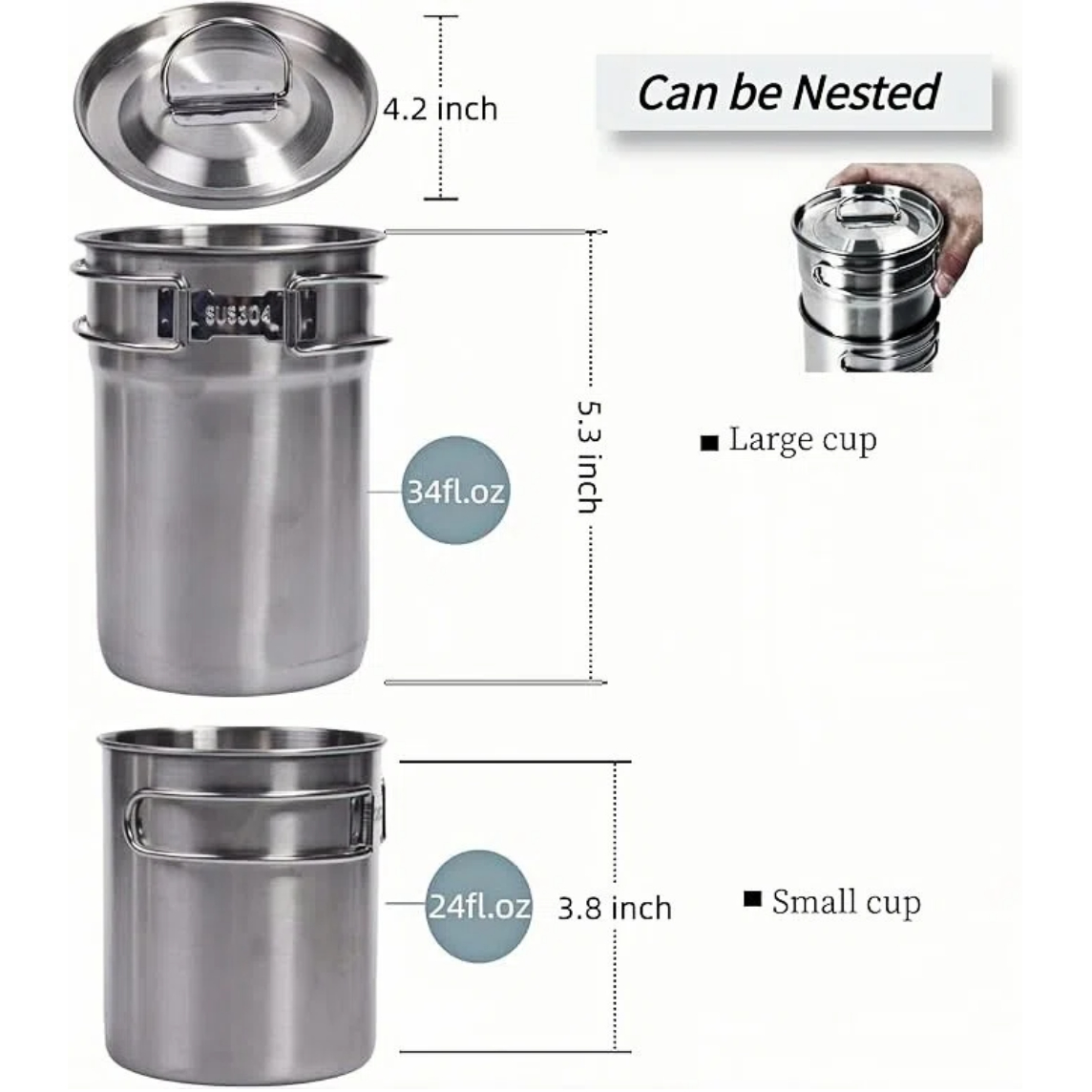 Foldable Camping Cups Mugs Cam - огляд і ціна Camping Cooking Sets