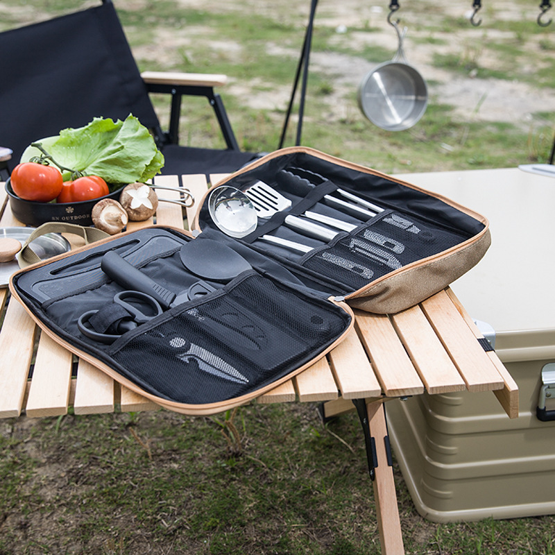 8pcs Camping Kitchen Cookware  - огляд і ціна Camping Cooking Set With Bag