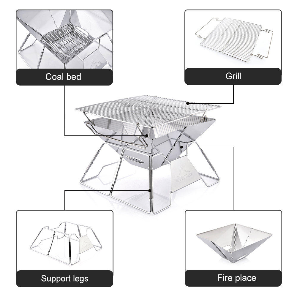 Widesea Windproof Wood-Burning - огляд і ціна Camping Cooking Fire