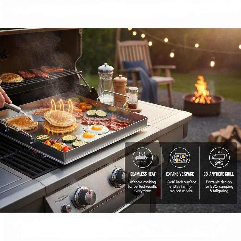 Universal Flat Top Griddle 18x - огляд і ціна Camping Cooking Hot Plate