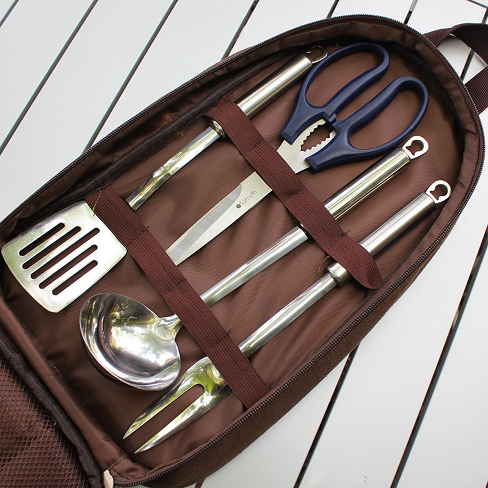 7pcs Camping Kitchen Utensil S - огляд і ціна Camping Cooking Set With Bag