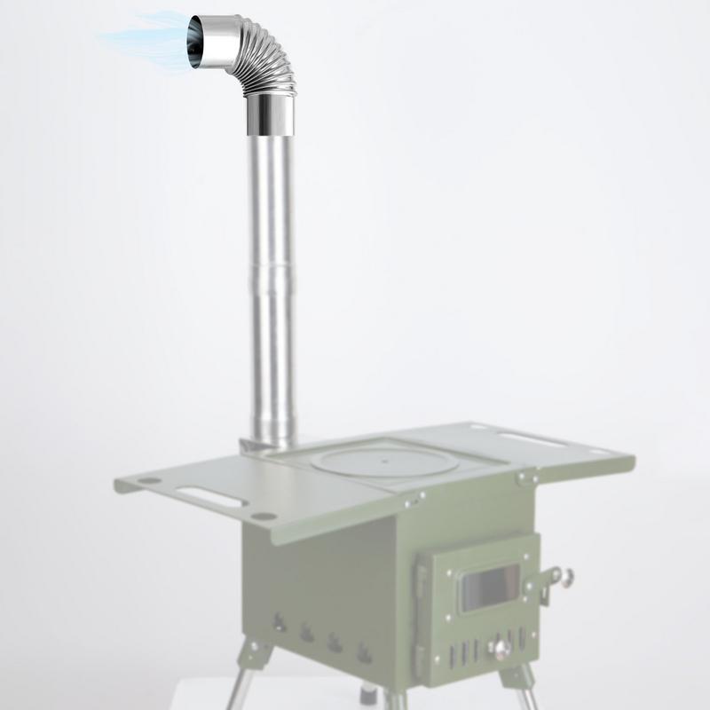 60/75mm Stainless Steel 90 Deg - огляд і ціна Camping Cooking Wood Stove