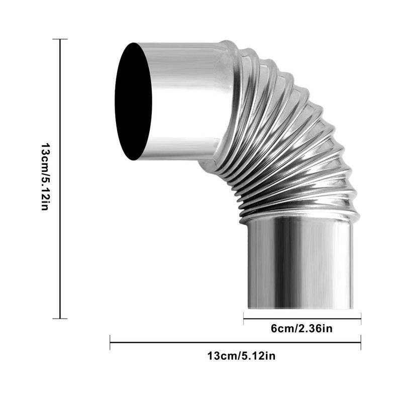 60/75mm Stainless Steel 90 Deg - огляд і ціна Camping Cooking Wood Stove