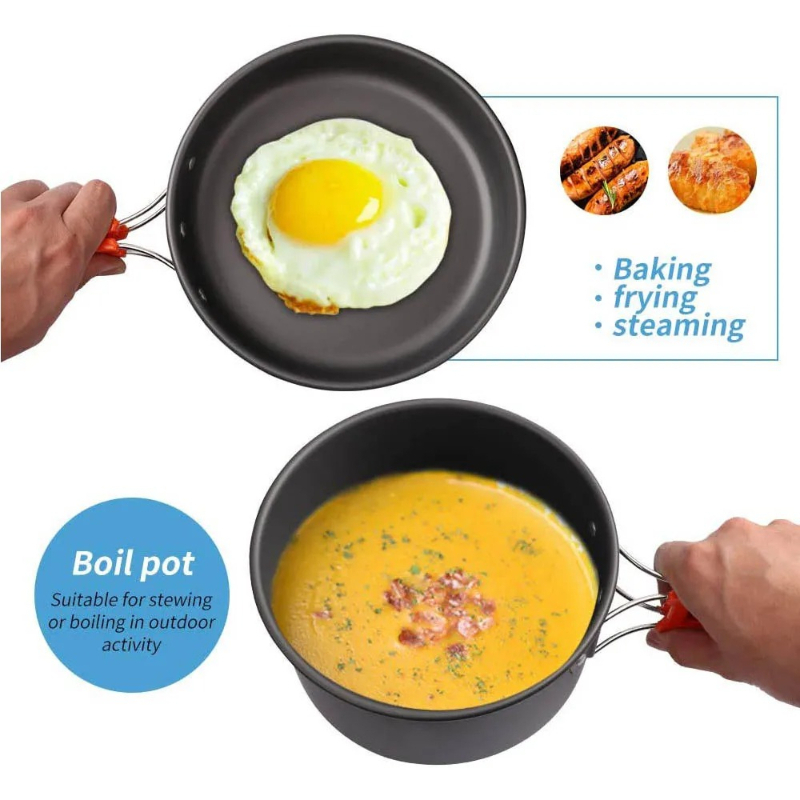 Camping Cooking Set, Outdoor K - огляд і ціна Camping Cooking Set With Bag