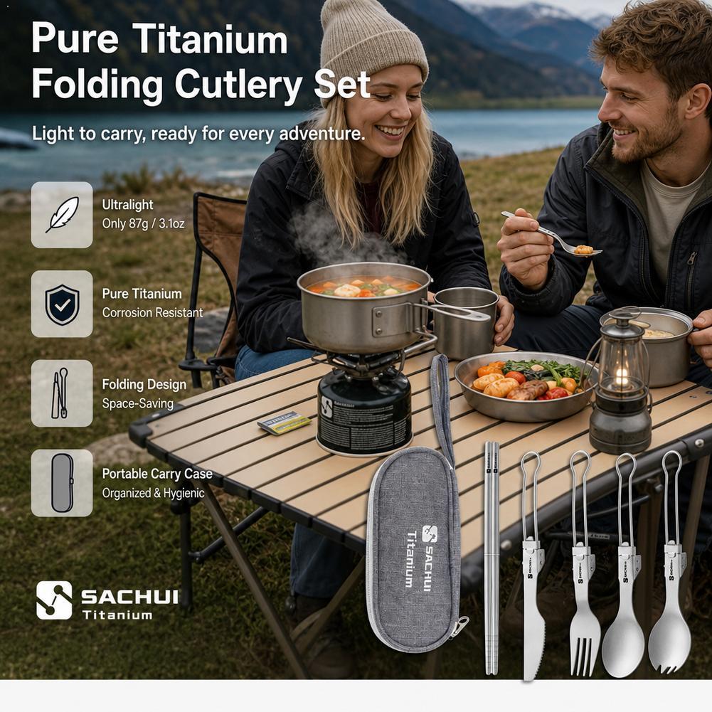 Titanium Camping Spork Cutlery - огляд і ціна Camp Spork Set