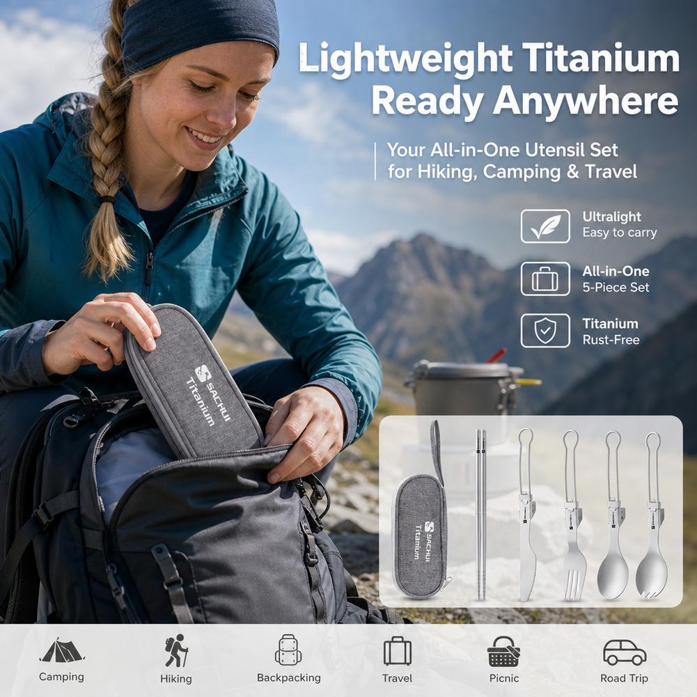 Titanium Camping Spork Cutlery - огляд і ціна Camp Spork Set