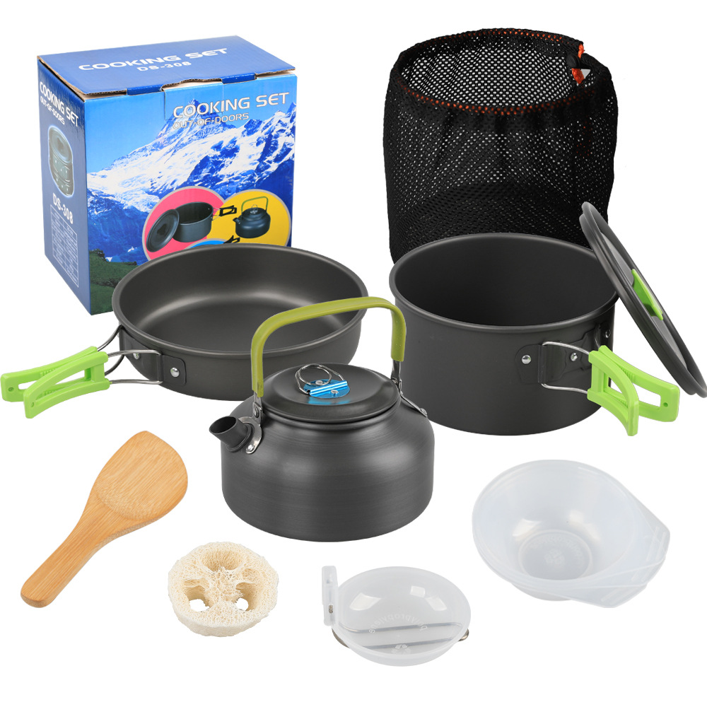 Camping Cooking Pot Pan Kettle - огляд і ціна Camping Cooking Set Ds 308
