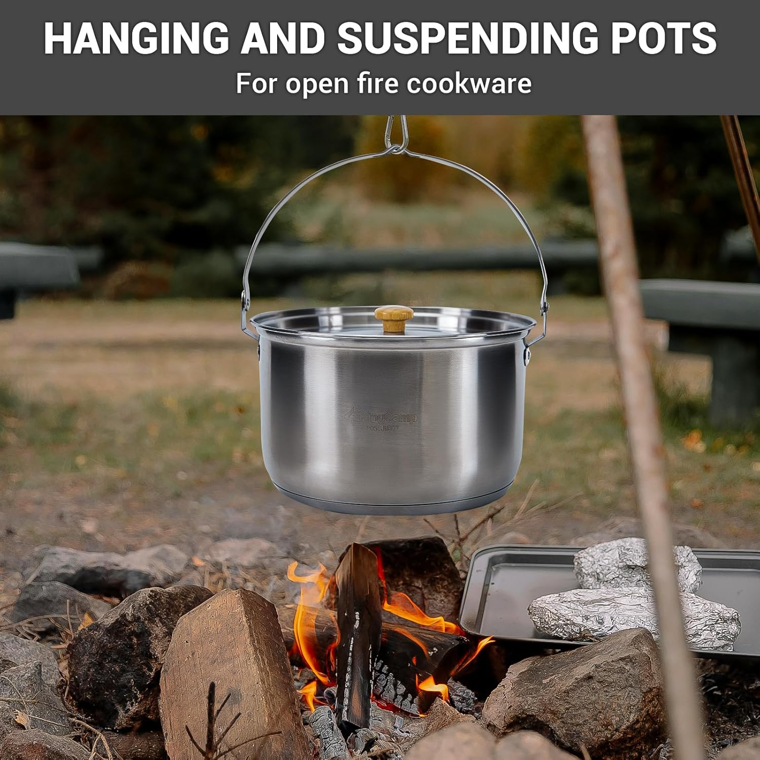 304 Stainless Steel Camping Co - огляд і ціна Camping Cooking Set With Bag
