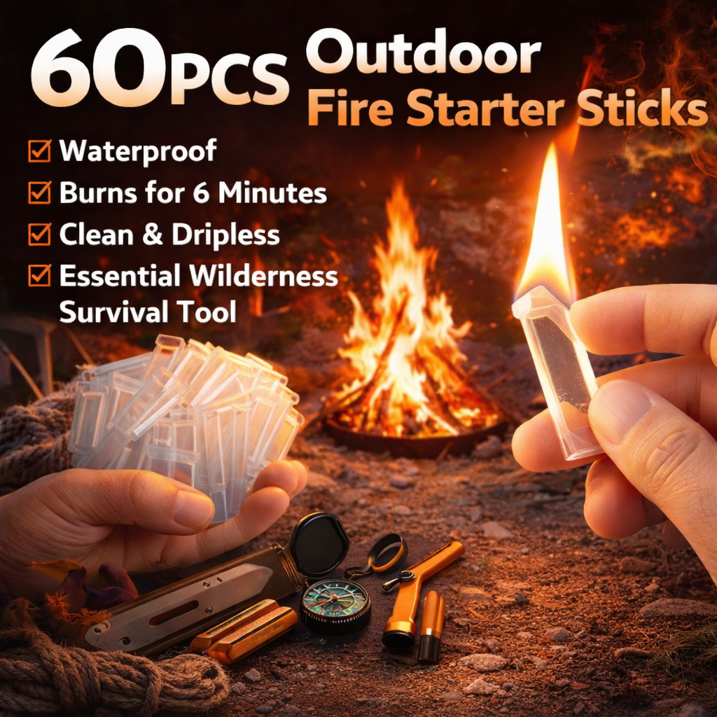 60PCS Waterproof Fire Starter  - огляд і ціна Camping Cooking Fire